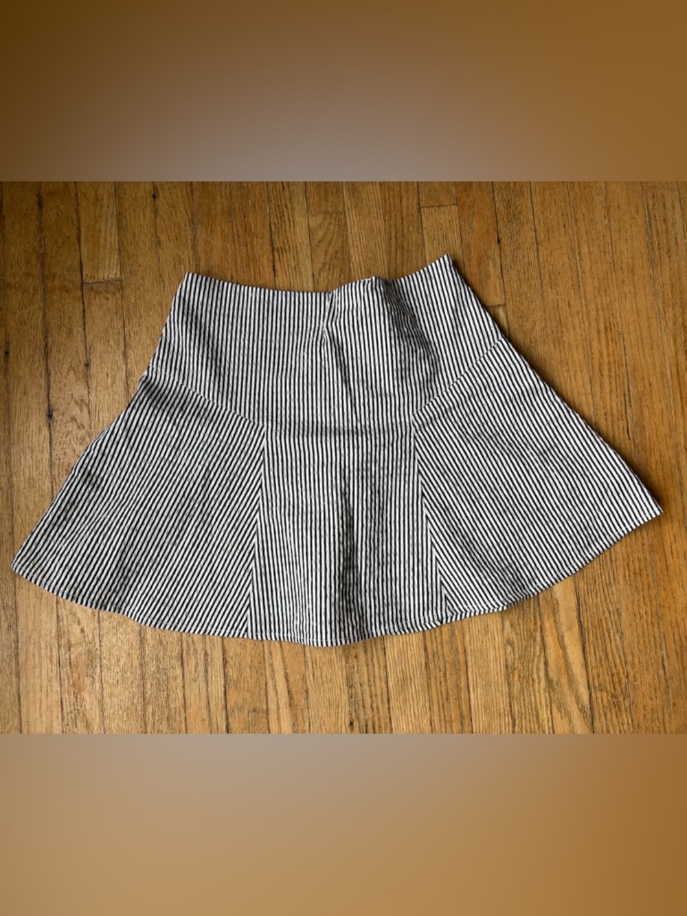 Club Monaco Navy & White Striped Skirt